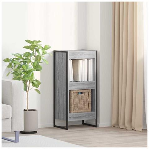 Armadio per Libri Grigio Sonoma 80 x 30 x 155 cm - Foto 2