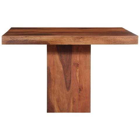 Tavolo da Pranzo 120x120x77 cm Legno Massello di Acacia - Foto 2