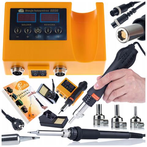 Stazione Saldante 2 In 1 Oh660 - 660w, Display Led, Regolazione Temperatura | Saldatura Elettronica E Plastica - Foto 1