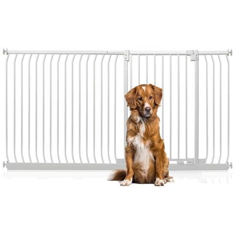 Bettacare Cancelletto Per Cani Elite Extra Alto, 189cm - 198cm, Bianco Opaco, Extra Alto Con 100cm Di Altezza - Foto 1