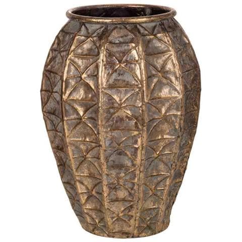 Vaso In Metallo Dorato 27x27x36,5h - Foto 1