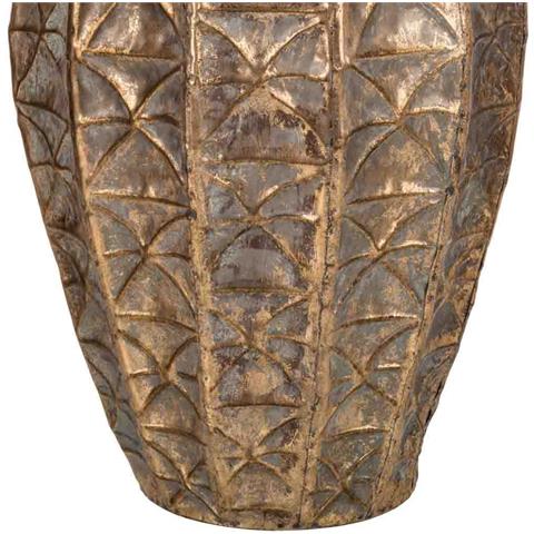 Vaso In Metallo Dorato 27x27x36,5h - Foto 4