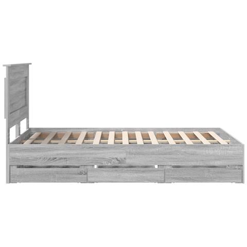 Struttura del letto con cassetto Grigio Sonoma 120 x 190 cm - Foto 9