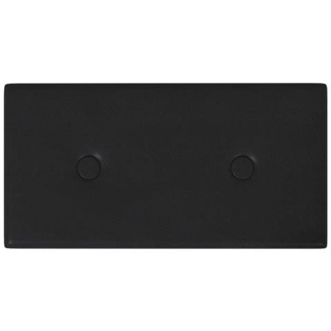Testiera da Parete 12 pcs Nero 30 x 15 cm Pelle Sintetica - Foto 1