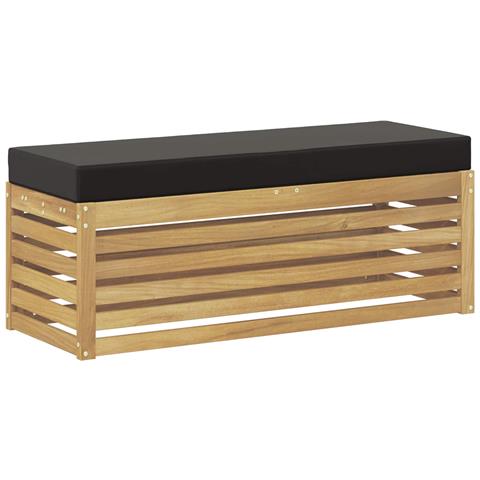 Panca da esterno con cuscino Bianco 115 x 43 x 45 cm - Foto 1