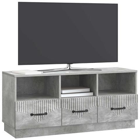 Mobile TV con cassetto Grigio Cemento 102 x 34,5 x 47 cm - Foto 2