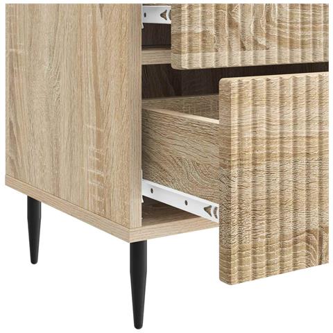 Armadio da Notte 2 pcs Rovere Sonoma 43 x 34,5 x 47,5 cm - Foto 9
