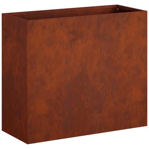 Vaso da giardino Ruggine 50 x 20 x 40 cm Acciaio Corten - Foto 1