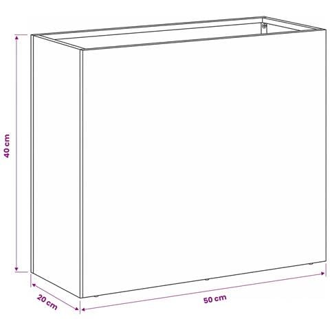Vaso da giardino Ruggine 50 x 20 x 40 cm Acciaio Corten - Foto 9