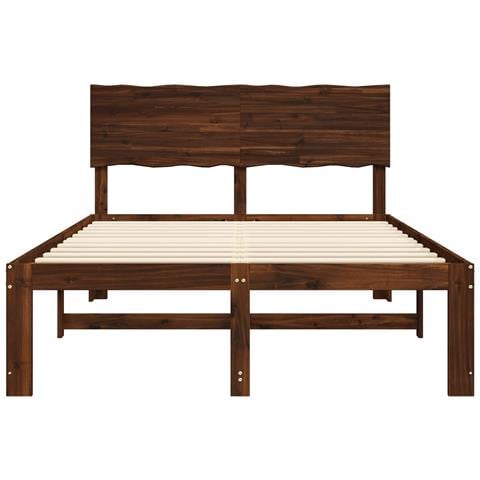 Letto matrimoniale con testiera ROSTOCK Marrone Scuro - Foto 2