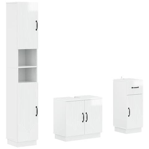 Set di armadietti da bagno in 3 pezzi HOORN - Foto 1