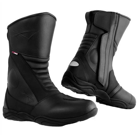 Stivale Pelle Moto Touring Sport Membrana Impermeabile Traspirante Nero 42 - Foto 1