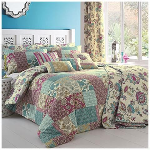 Dreams N' Drapes, Biancheria Per Letto King Size, Incl. Copripiumino E Federe, Multicolore (teal)  - Foto 2