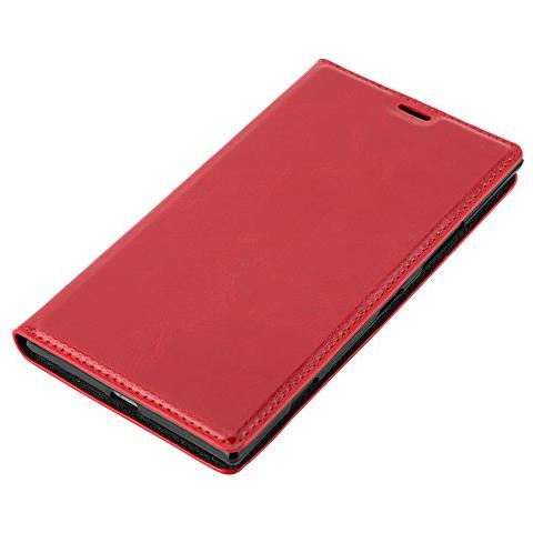 Custodia Compatibile Con Nokia Lumia 1520 In Rosso Mela - Coperchio Protettiva Con Chiusura Magnetica, Funzione Stand E Tasca Per Le Carte - Foto 2