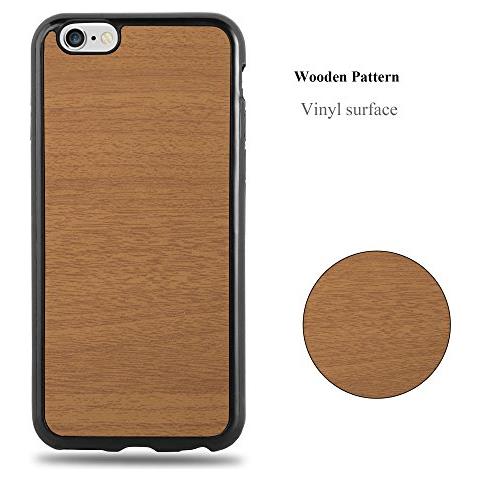 Cadorabo Custodia Compatibile Con Apple Iphone 6 / Iphone 6s In Wooden Marrone - Coperchio Protettivo In Silicone Tpu Flessibile - Foto 2