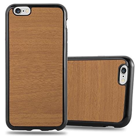 Cadorabo Custodia Compatibile Con Apple Iphone 6 / Iphone 6s In Wooden Marrone - Coperchio Protettivo In Silicone Tpu Flessibile - Foto 1