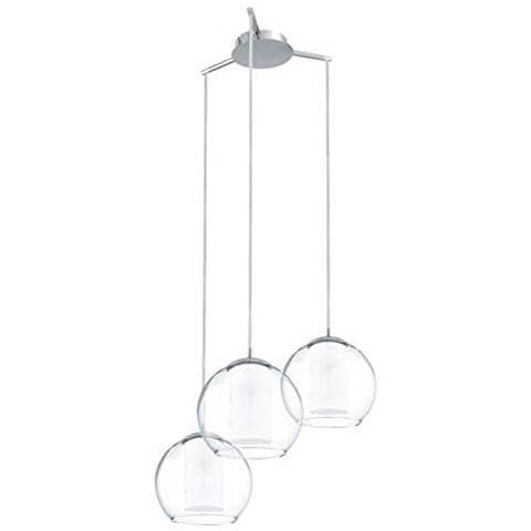 Bolsano Supporto Flessibile E27 60w Led Cromo, Bianco A, a+, a++, b, c, d, e Lampada A Sospensione, Acciaio - Foto 3