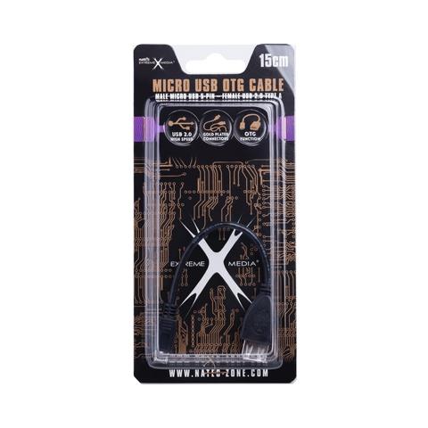 NKA-0614 0.15m USB A Micro-USB B Nero cavo USB - Foto 1