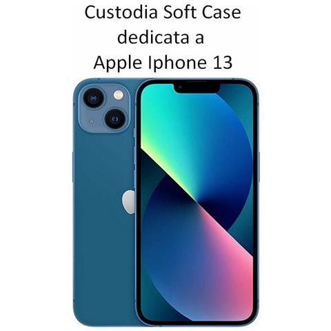 Custodia Tpu Silicone Cover Soft-case Per Apple Iphone 13 Blu - Foto 2