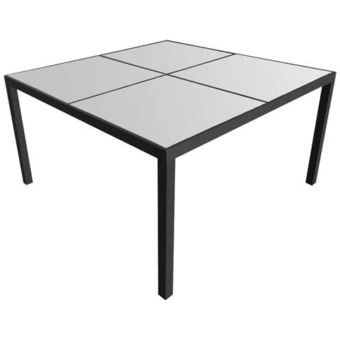 Set Di Mobili Da Giardino Per 8 Persone In Textilene Grigio Cagliari - Alluminio Antracite - Foto 12