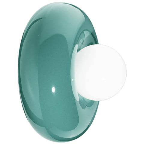 Applique Vintage Decò Bumbum Ceramica Turchese 1 Luce G9 - Foto 1