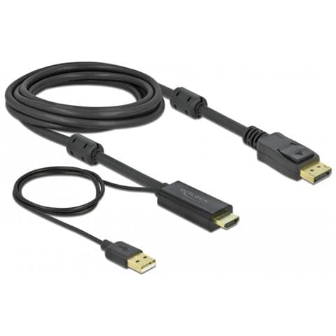 85965 cavo e adattatore video 3 m HDMI tipo A (Standard) DisplayPort + USB Type-A Nero - Foto 1
