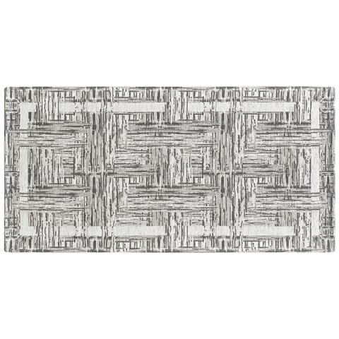Tappeto Passatoia Cucina Corsia Retro Antiscivolo Disegno Bangkok By Suardi 55x240 Grigio - Foto 1