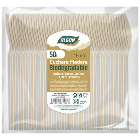 Set Di Cucchiai Algon Legno 20 Unità 16 X 3 X 1 Cm - Foto 3