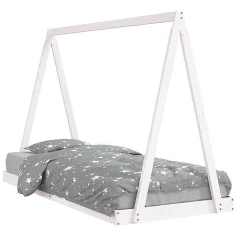 Giroletto per Bambini Bianco 90x200cm in Legno Massello di Pino - Foto 2