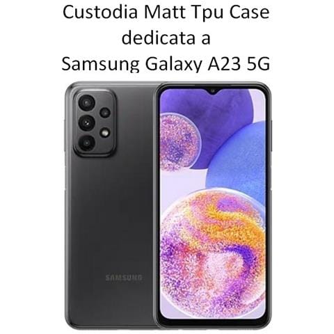 Custodia Tpu Silicone Cover Case Per Samsung Galaxy A23 5g Black - Foto 2