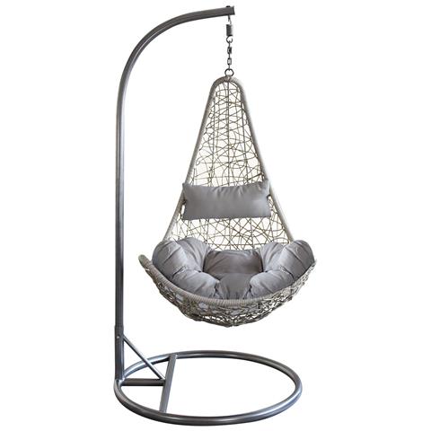 Dondolo Sospeso A Goccia Da Giardino In Acciaio E Poliestere Drop - Foto 1