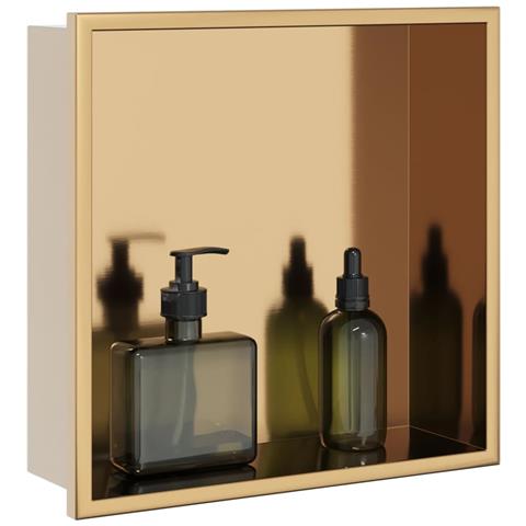 Nicchia Per Doccia Oro Spazzolato 32x32x9cm In Acciaio Inox - Foto 1