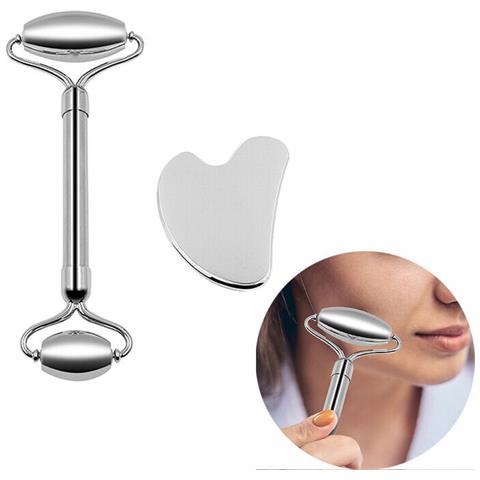 Gua Sha Set Strumenti Per La Bellezza Del Viso Massaggiatore Per La Pelle Del Rullo Del Viso - Foto 1