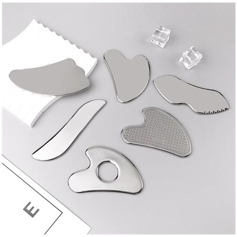 Gua Sha Set Strumenti Per La Bellezza Del Viso Massaggiatore Per La Pelle Del Rullo Del Viso - Foto 3