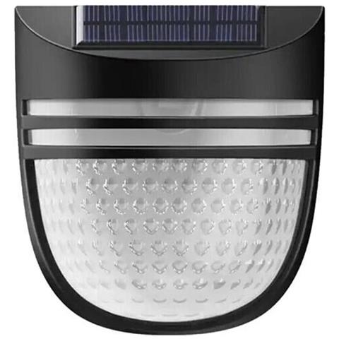 Faretto Led Pannello Solare 3 Watt Luce Bianca Ricaricabile Sensore Crepuscolare - Foto 2