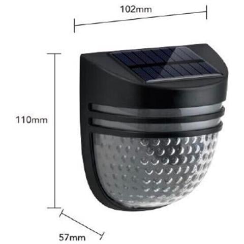 Faretto Led Pannello Solare 3 Watt Luce Bianca Ricaricabile Sensore Crepuscolare - Foto 4