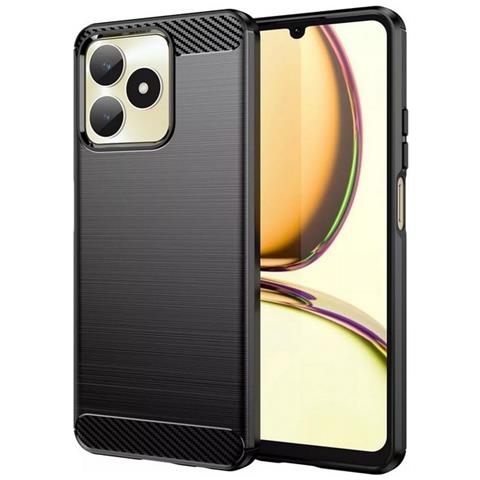 Custodia B-case Tpu Silicone Back Cover Case Per Realme Note 50 Carbon Metal Black - Foto 1