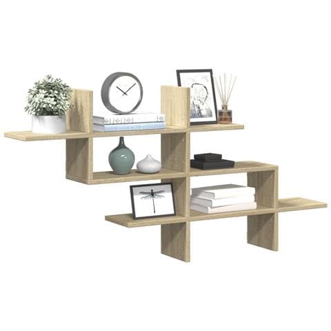 Scaffale Parete Rovere Sonoma 124,5x18x60,5 Cm In Truciolato - Foto 1