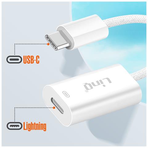 Adattatore Da Usb-c A Lightning Carica Rapida Power Delivery 60w, Bianco - Foto 2