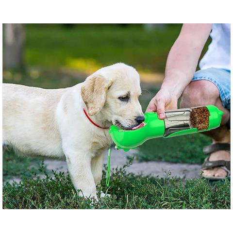Bottiglia Portatile Multiuso Per Animali Domestici, 300 Ml, Verde - Foto 2
