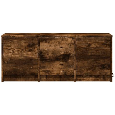 Mobile Porta TV con LED Rovere Fumo 97x34x40 cm in Truciolato - Foto 10