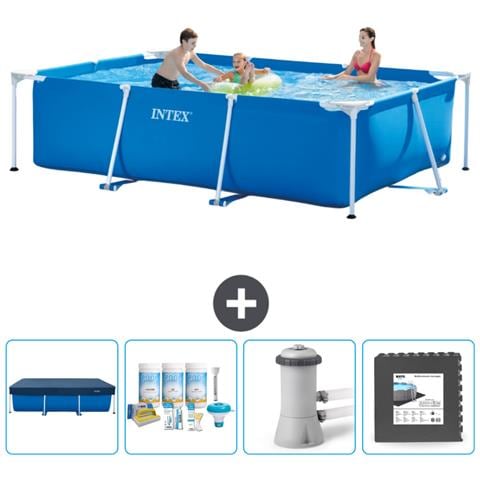 Piscina Fuori Terra - Rettangolo - 300x200x75 Cm - Blu - Include Accessori Coordinati Cb3 - Foto 1
