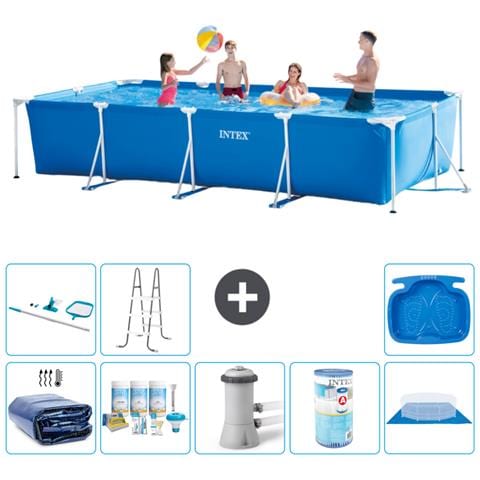 Piscina Fuori Terra - Rettangolo - 450x220x84 Cm - Blu - Include Accessori Coordinati A278 - Foto 1
