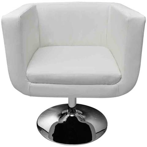 Sgabello Da Bar Bianco In Similpelle - Foto 2