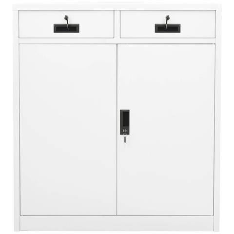 Lusso Casadino -  Armadio Per Ufficio Bianco 90x40x102 Cm In Acciaio - Foto 1