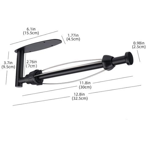 Elegante Porta Rotolo Da Cucina In Acciaio Inox Con Ammortizzazione - Ys1 Black - Foto 5