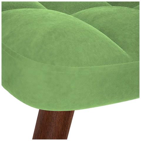 Poltrona Relax con Poggiapiedi Verde Chiaro in Velluto - Foto 9