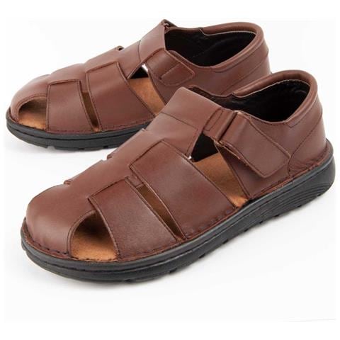 Purapile Sandal Beira7 Marrone Marrone Pelle Naturale - Foto 1
