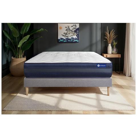 Kit Rete E Materasso Matrimoniale Actilatex Tech 140x190cm - Spessore : 24cm - Lattice E Memory Foam- Molto Rigido - Foto 1