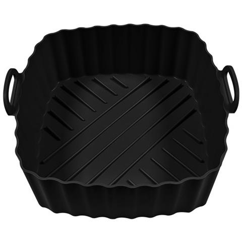 Padella Per Friggitrice Ad Aria Quadrata In Silicone Da 5l, Compatibile Con Xiaomi Maf01, Antiaderente E Facile Da Pulire Black - Foto 2